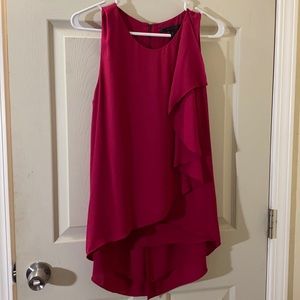 Dark red ruffle shirt